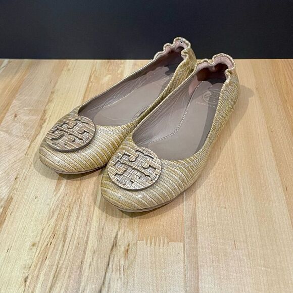 Tory Burch Reva Ballet Flat | Taupe - Picture 1 of 8